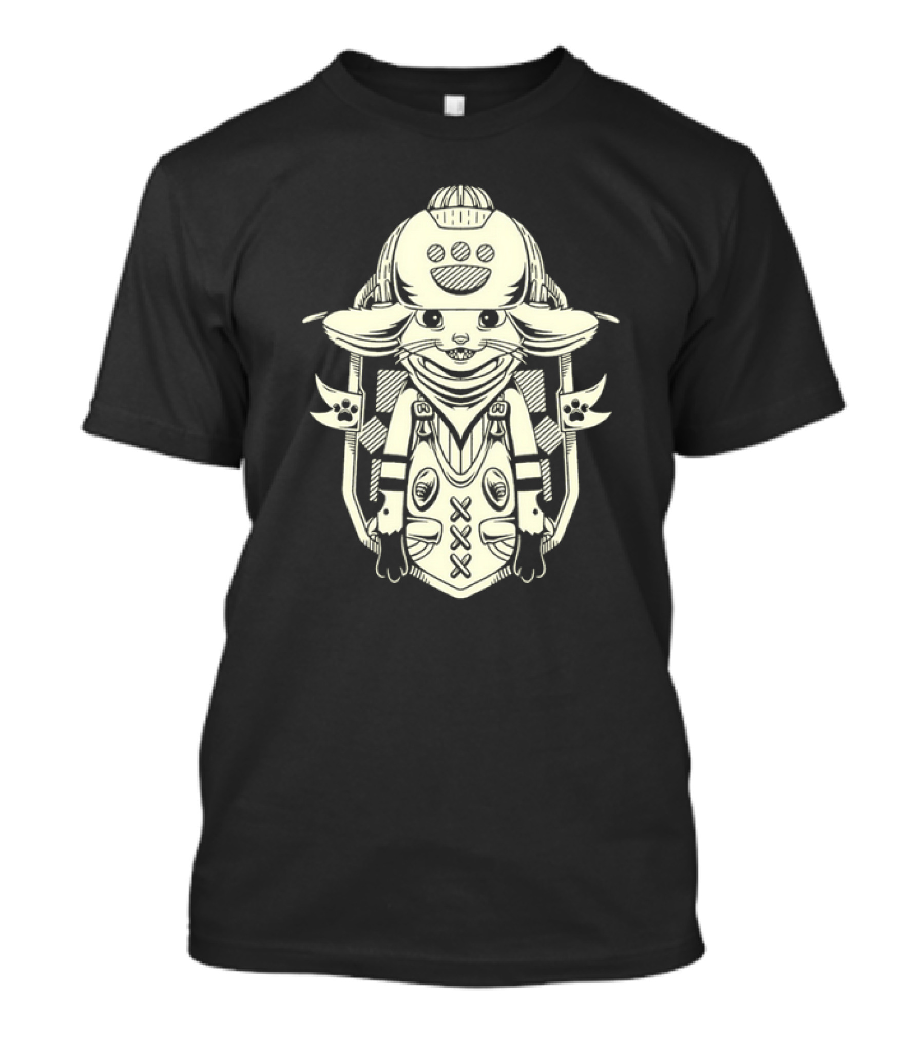 Little Buddy Cartoon Alien Creature In Tribal Style T-Shirt