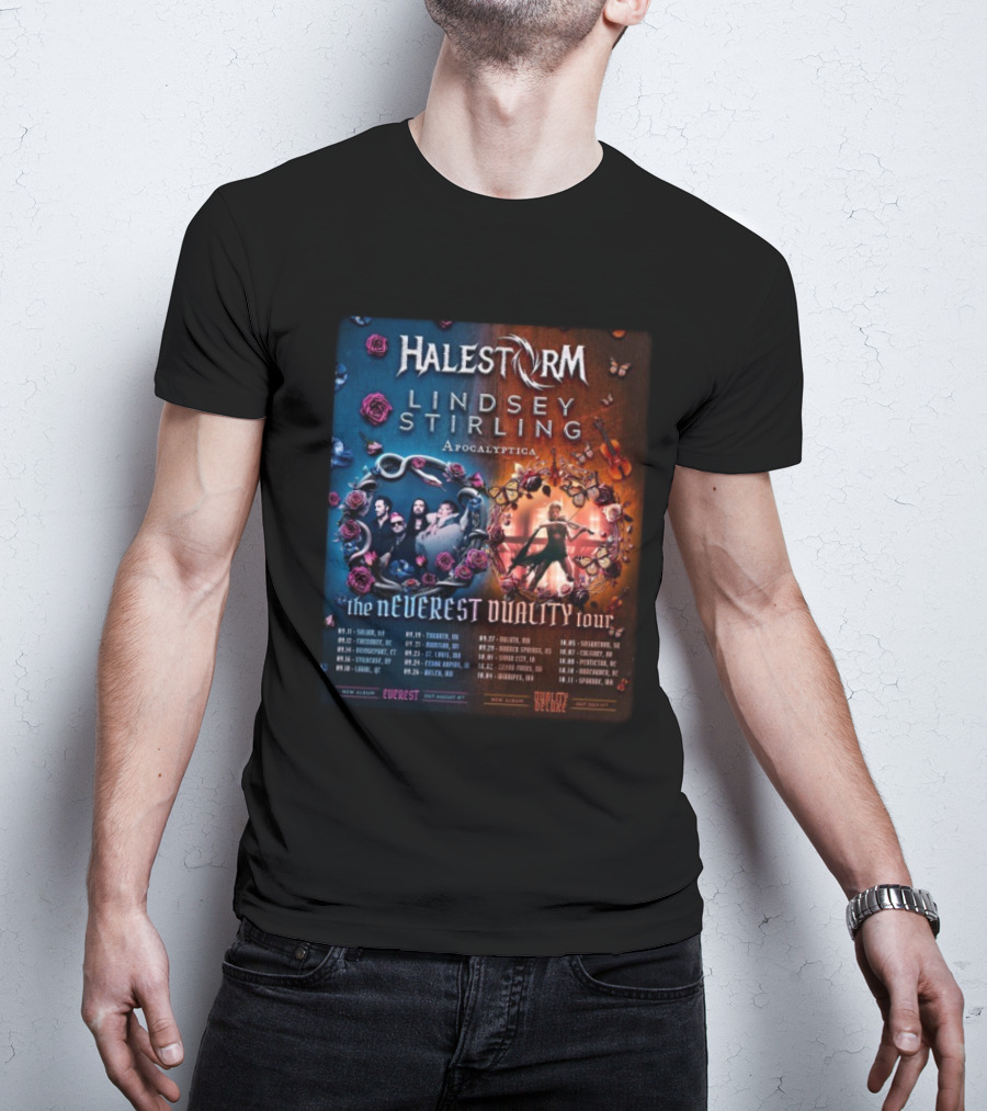 Halestorm Lindsey Stirling Apocalyptica The Neverest Duality Tour 2025 T-Shirt