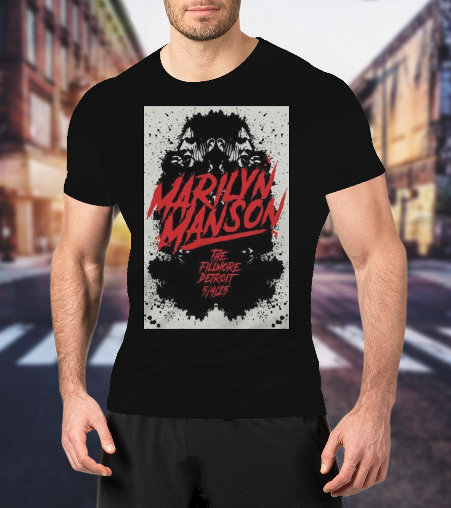 Marilyn Manson The Fillmore Detroit May 4 2025 Tour T-Shirt