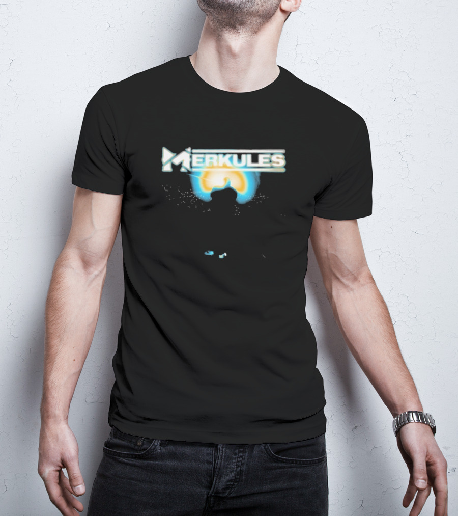 Merkules Into The Light Silhouette Against Sunburst T-Shirt