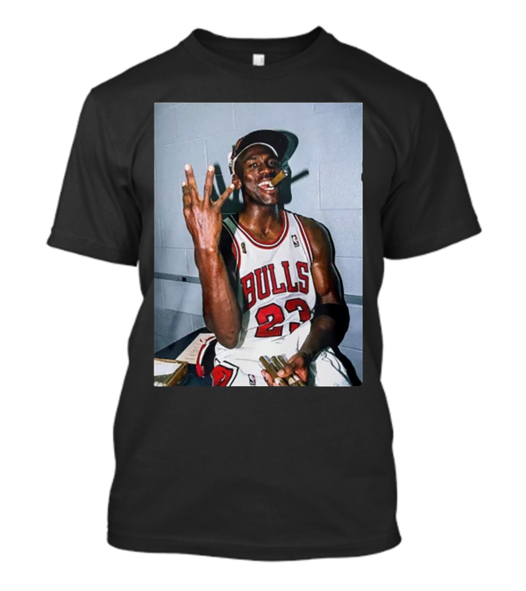 Chicago Bulls 23 Jersey Michael Jordan Cigar Celebration T-Shirt