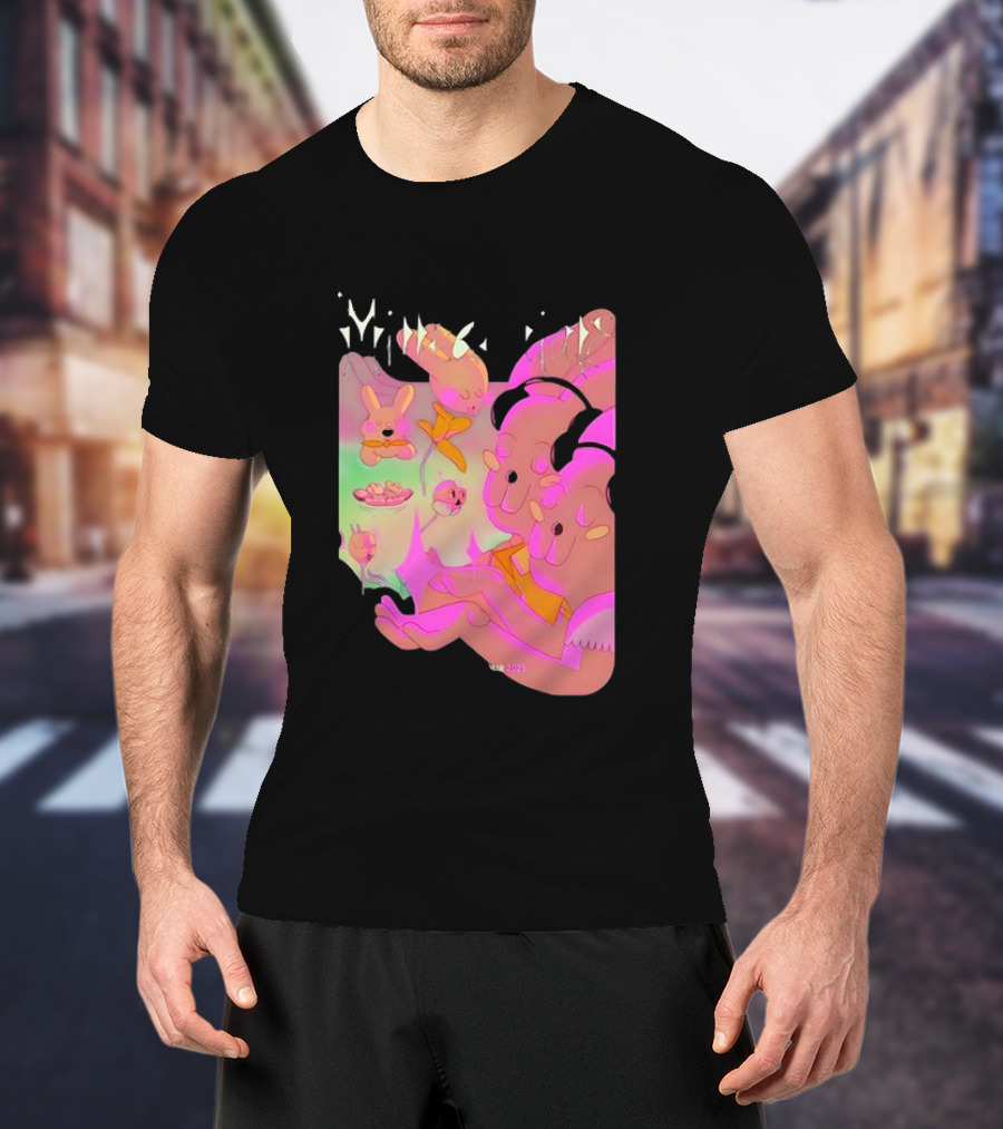 Milledenials Europe Tour 2025 Whimsical Cartoon Characters T-Shirt