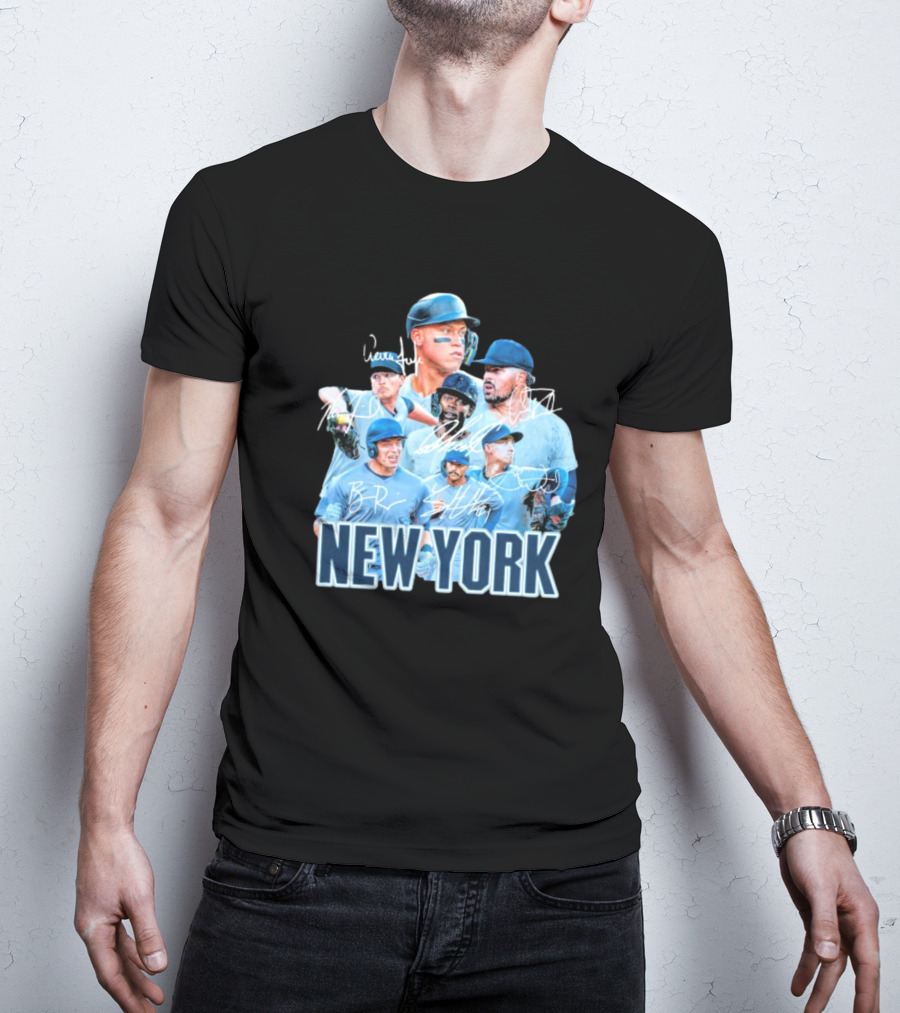 New York Yankees MLB Players Series Signatures Team Portrait T-Shirt
