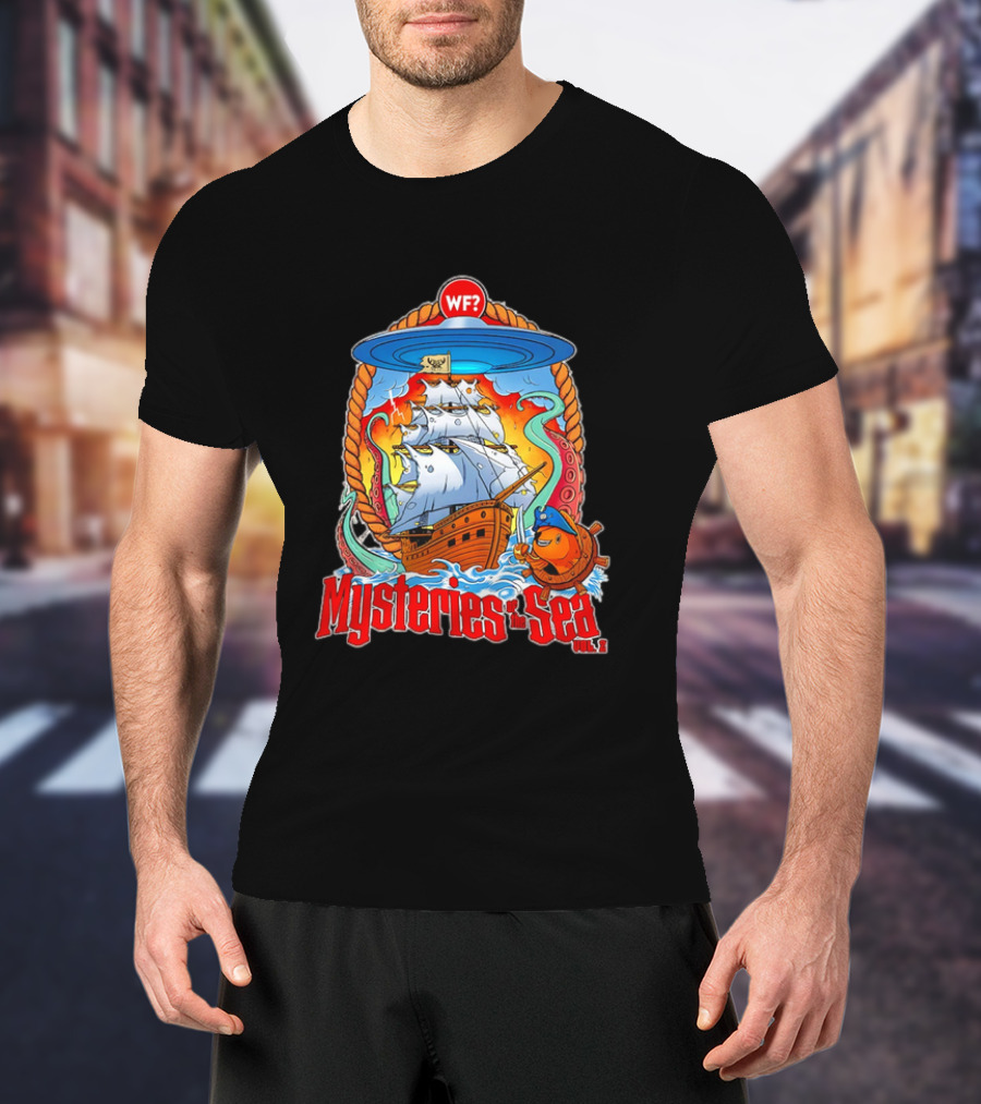 Mysteries Of The Sea Vol. 2 UFO Pirate Ship Cartoon WF? T-Shirt