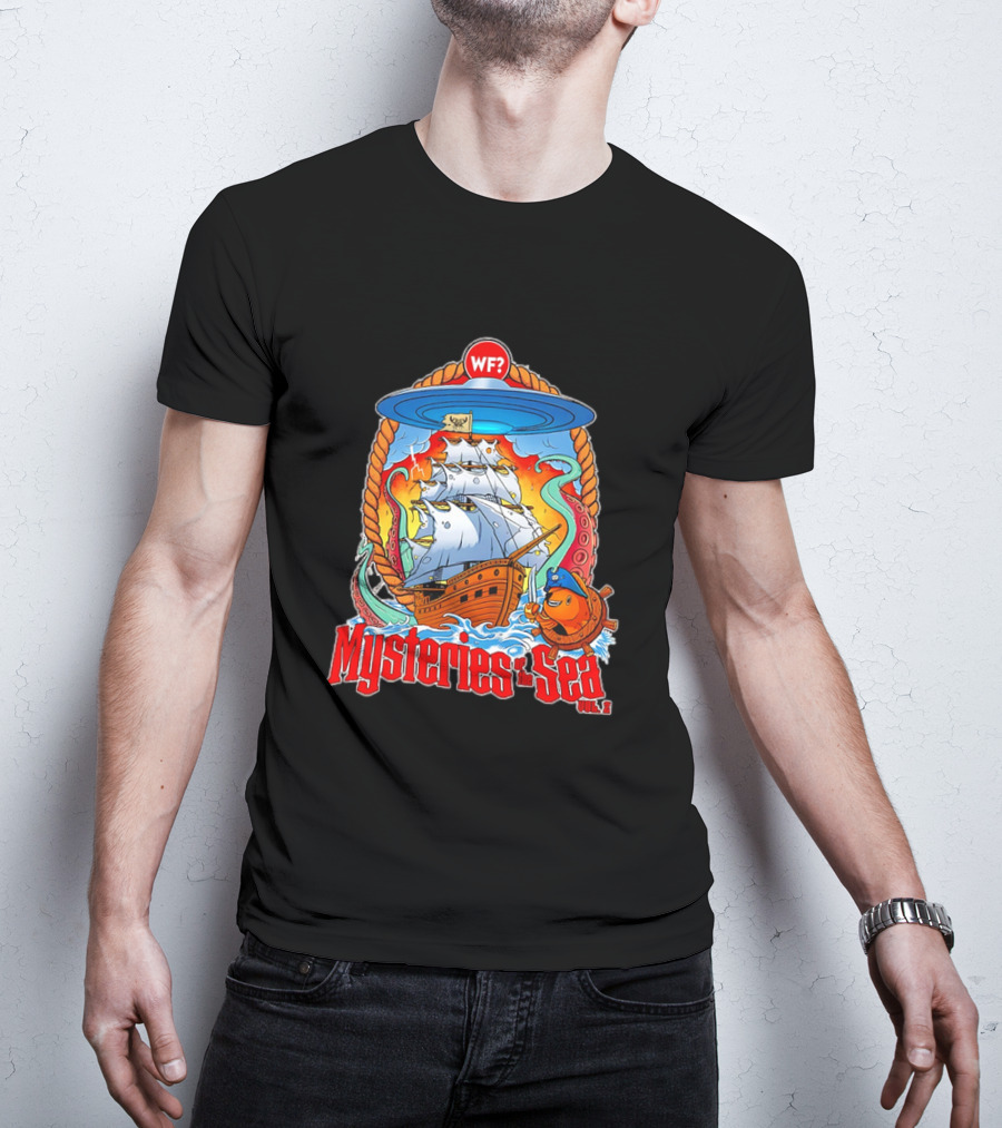 Mysteries Of The Sea Vol. 2 UFO Pirate Ship Cartoon WF? T-Shirt