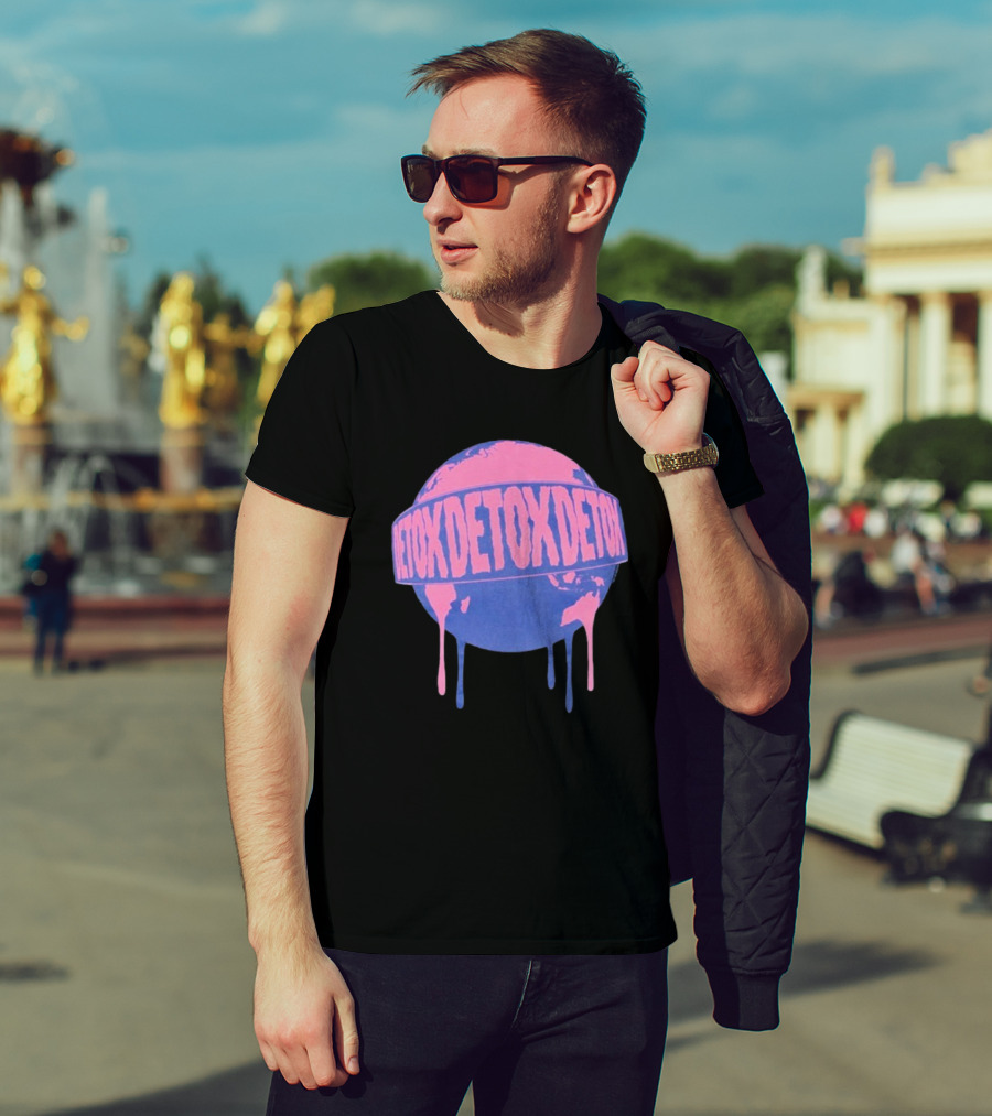 One OK Rock Detox Tour 2025 Dripping Globe Japan T-Shirt