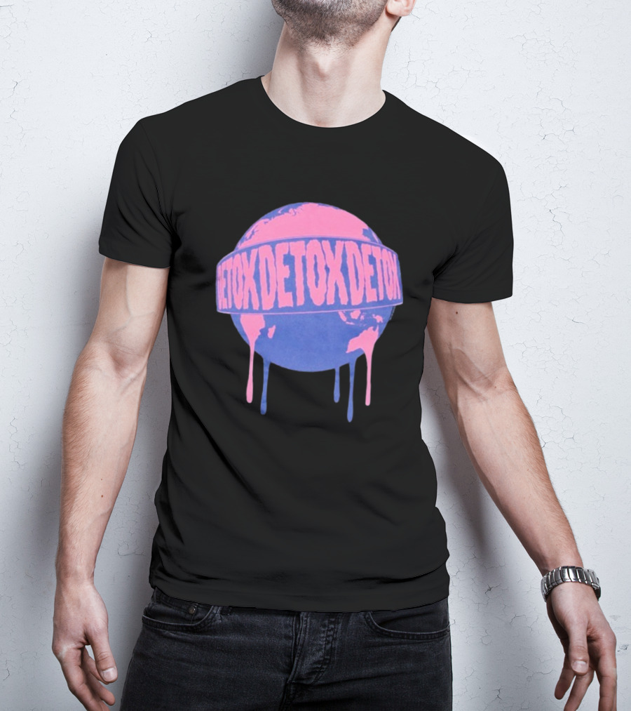 One OK Rock Detox Tour 2025 Dripping Globe Japan T-Shirt