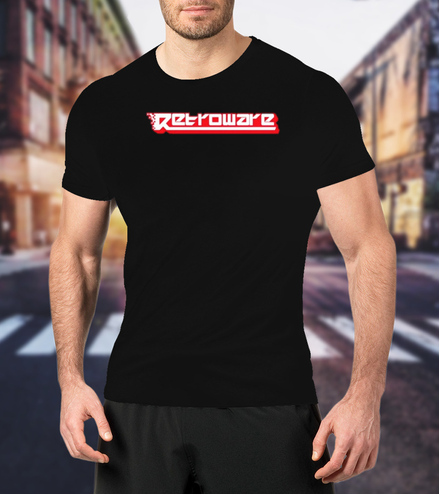 Retroware Pixelated Retro Gaming Style Red Branding T-Shirt
