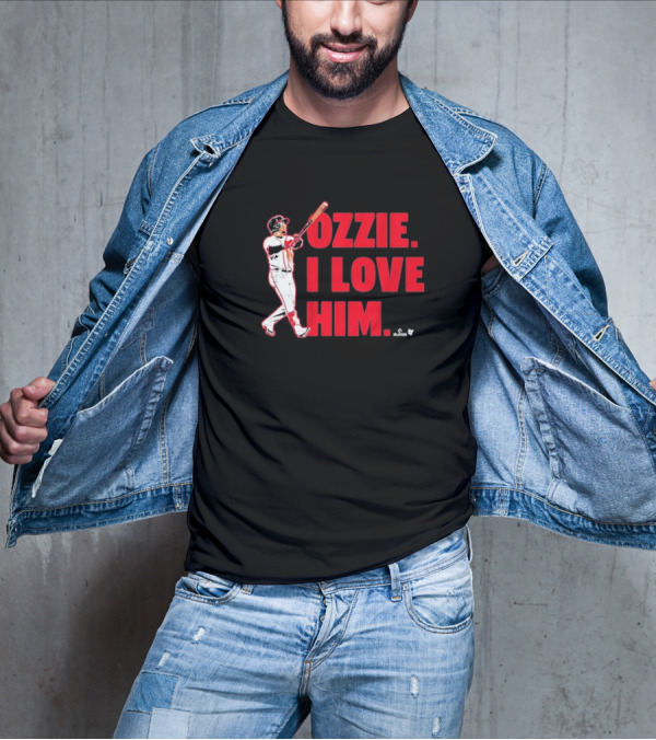 Ozzie I Love Him Baseball Player Swinging Bat T-Shirt