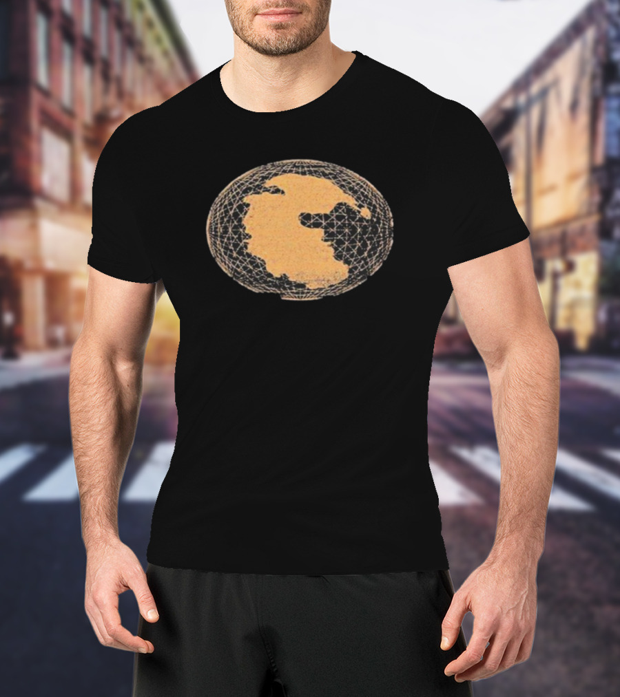 Pangaea Compass Map Retro Grid Earth T-Shirt