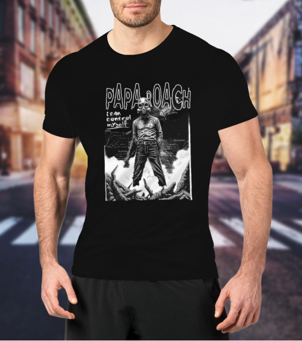 Papa Roach I Can’t Control Myself Gas Mask Art T-Shirt
