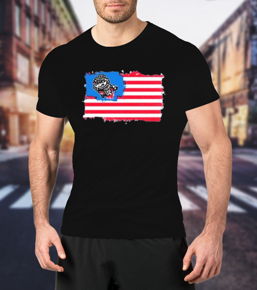 Rocket City Trash Pandas American Flag Red White Blue T-Shirt