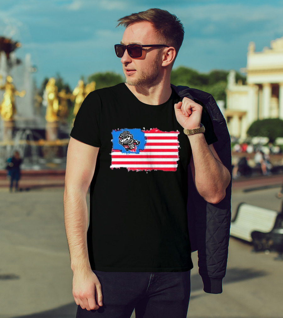 Rocket City Trash Pandas American Flag Red White Blue T-Shirt
