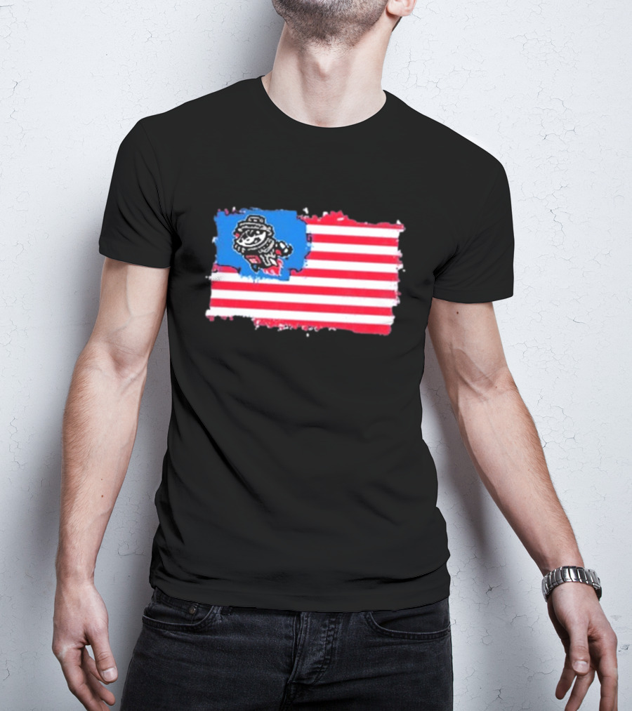 Rocket City Trash Pandas American Flag Red White Blue T-Shirt