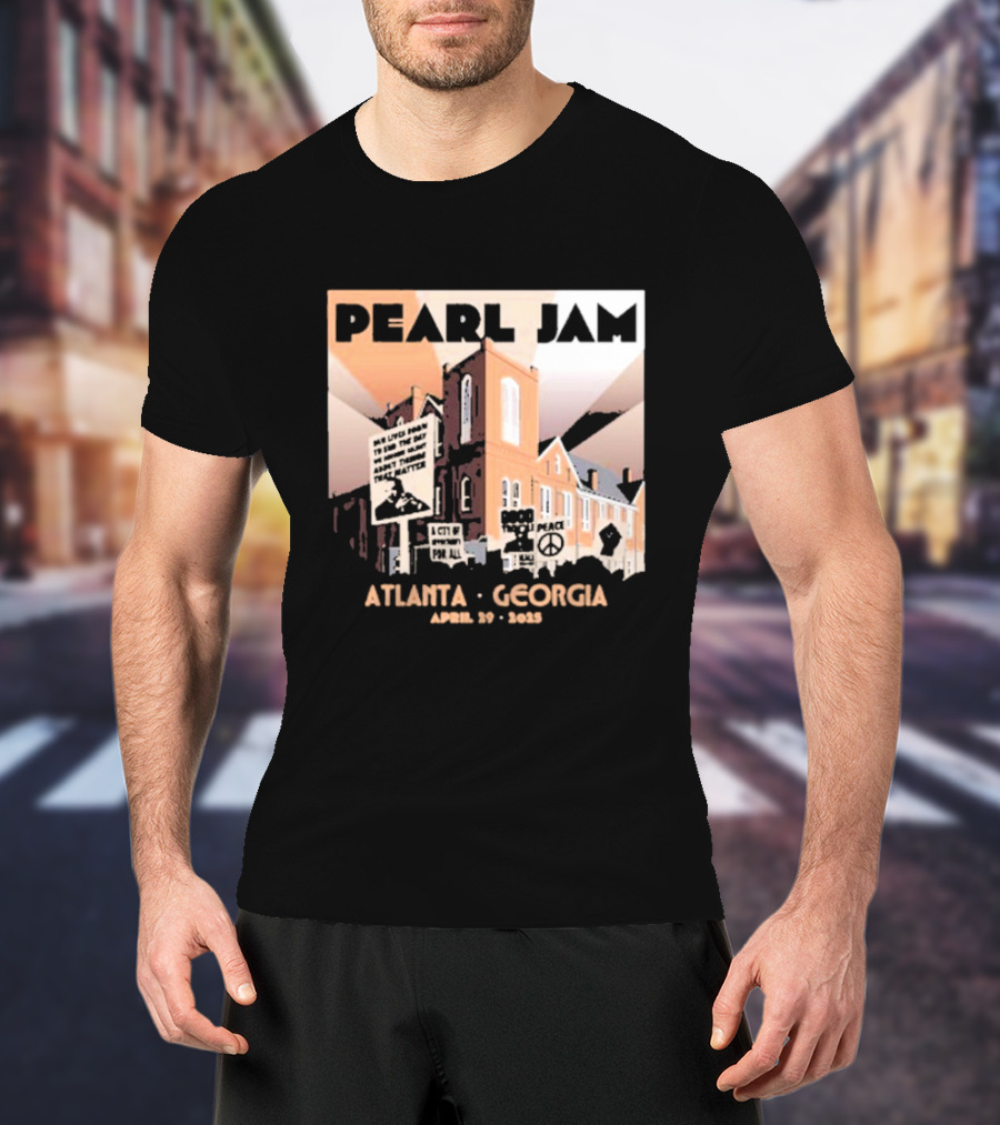 Pearl Jam Atlanta Georgia April 29 2025 Event Dark Matter US Tour T-Shirt