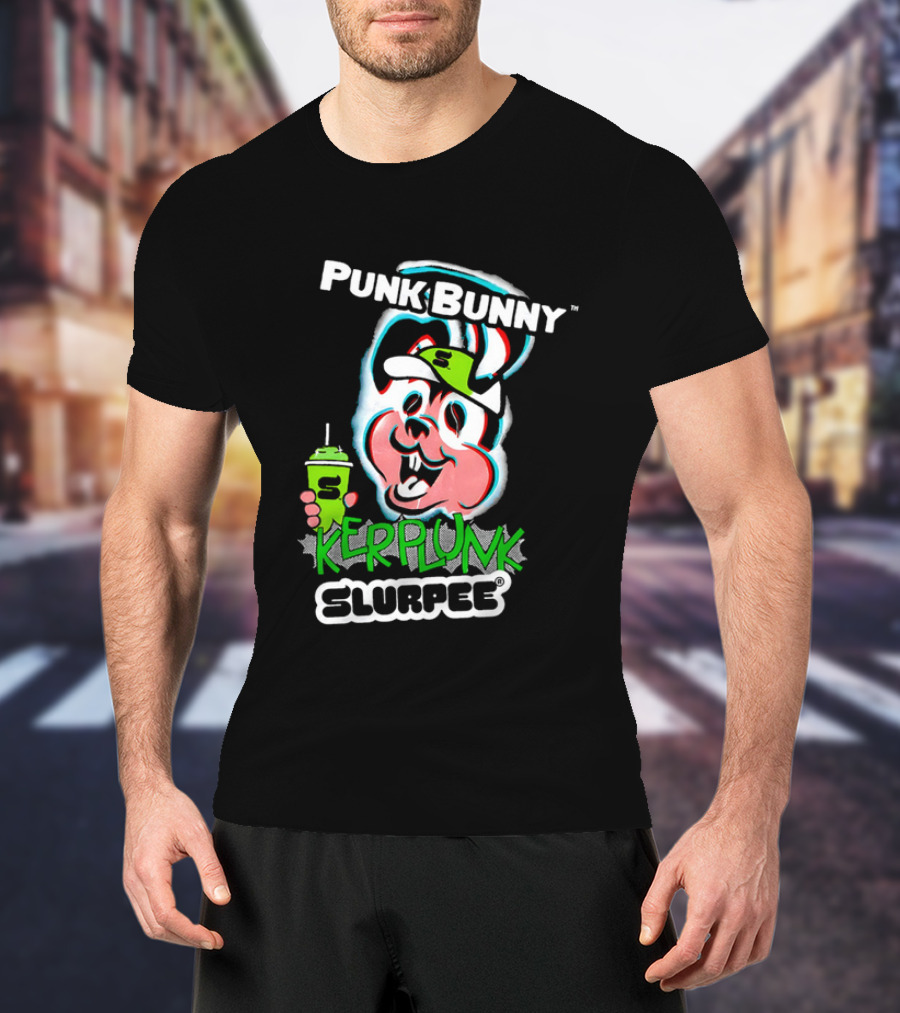 Punk Bunny Kerplunk Slurpee бейсболка заяц напій T-Shirt