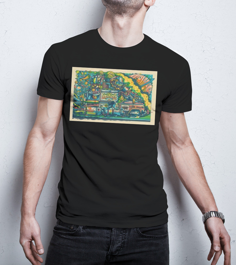 Puscifer Orion Amphitheater Huntsville May 4 2025 Concert Psychedelic Space Art Truck Theme T-Shirt