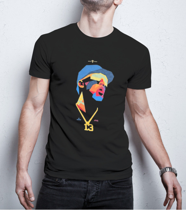 Ronald Acuna Jr 13 Abstract Geometric Style With Gold Chain And Colorful Hat T-Shirt