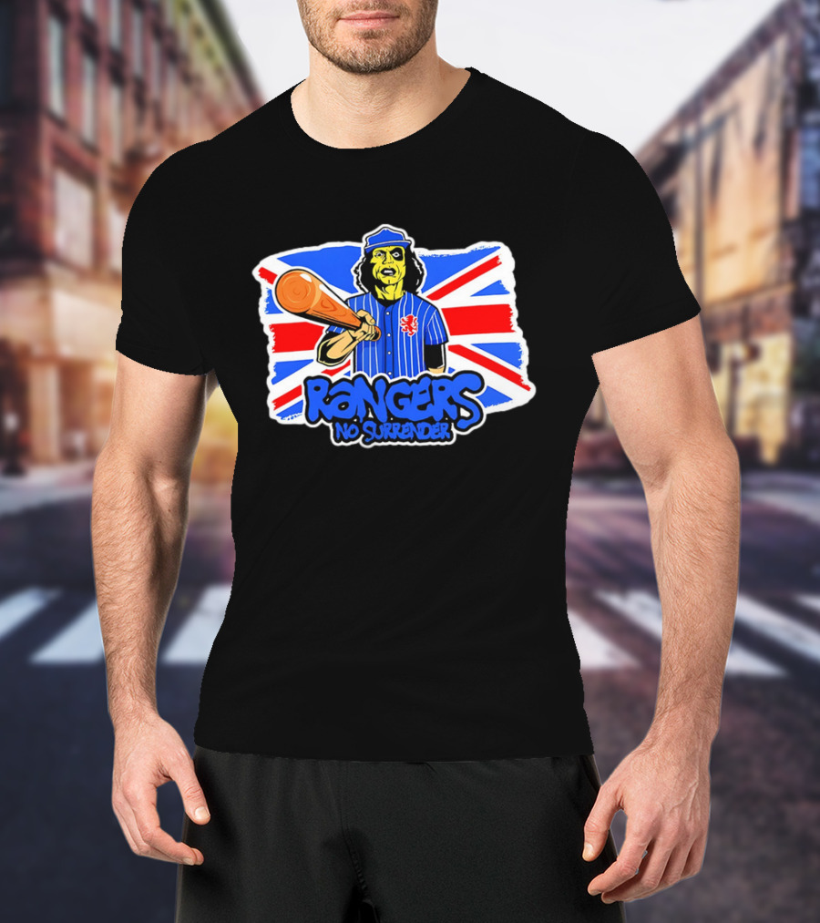 Rangers No Surrender Warrior Baseball British Flag T-Shirt