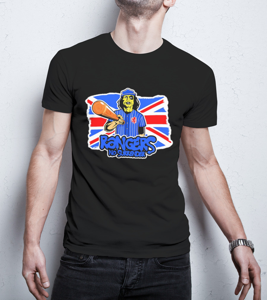 Rangers No Surrender Warrior Baseball British Flag T-Shirt