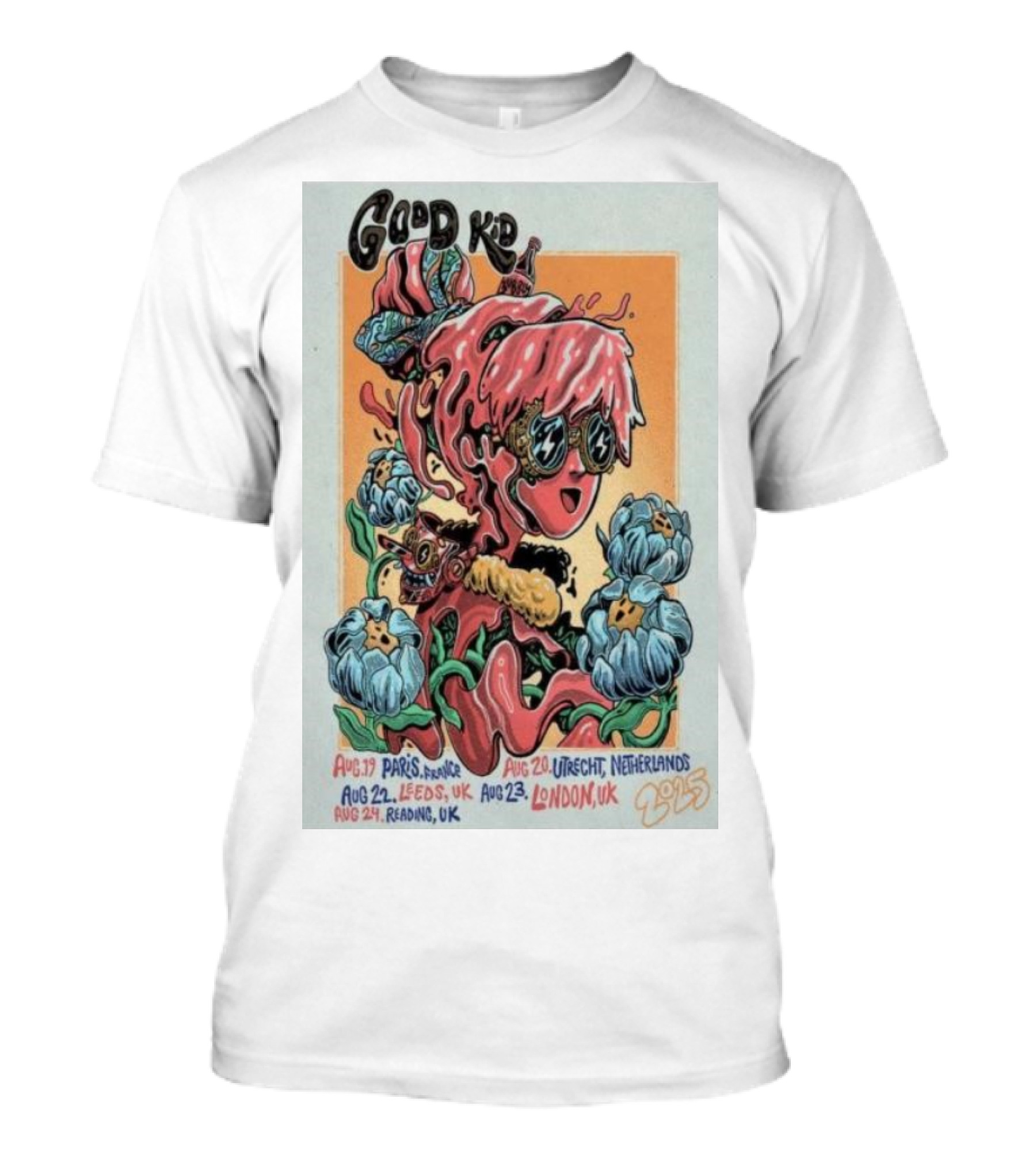 Good Kid Paris Utrecht Leeds London Reading August 2023 Tour T-Shirt
