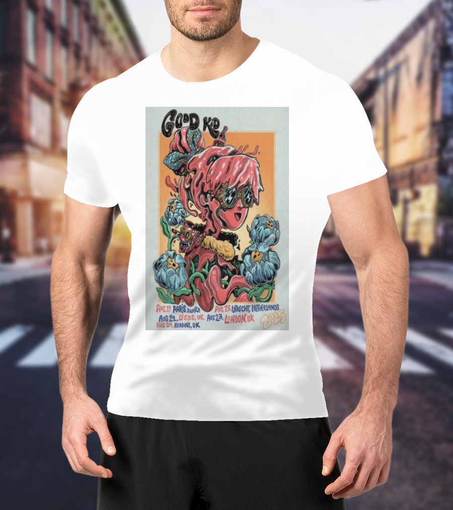Good Kid Paris Utrecht Leeds London Reading August 2023 Tour T-Shirt