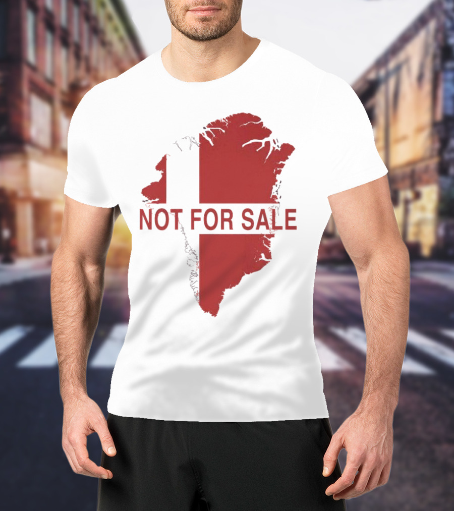 Greenland Not For Sale 2025 Red Map Protest T-Shirt