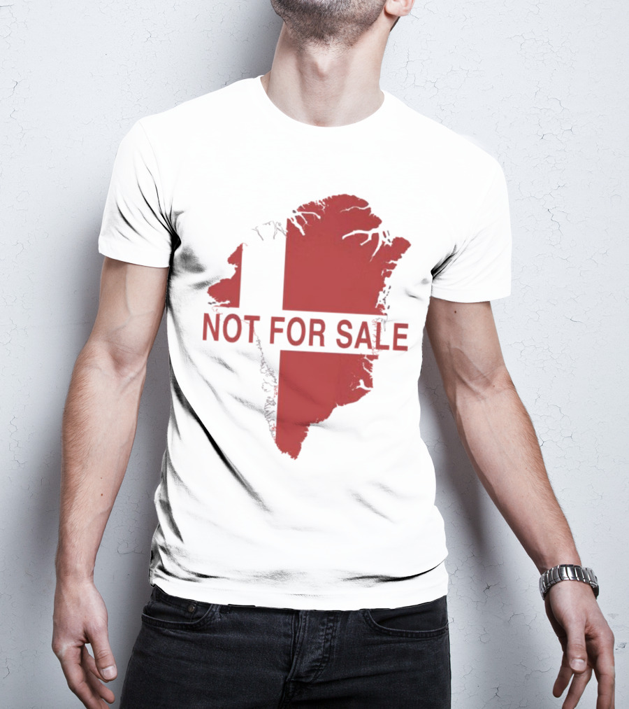 Greenland Not For Sale 2025 Red Map Protest T-Shirt