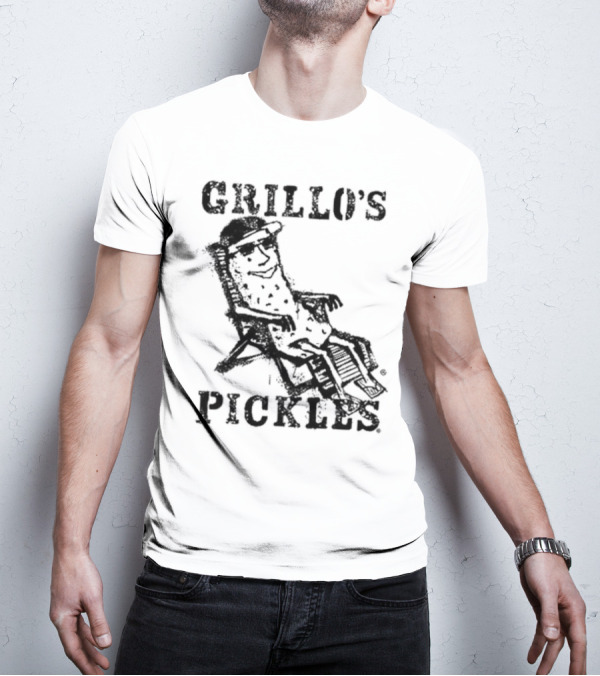 Grillo's Pickles Graffiti Pickle Image T-Shirt
