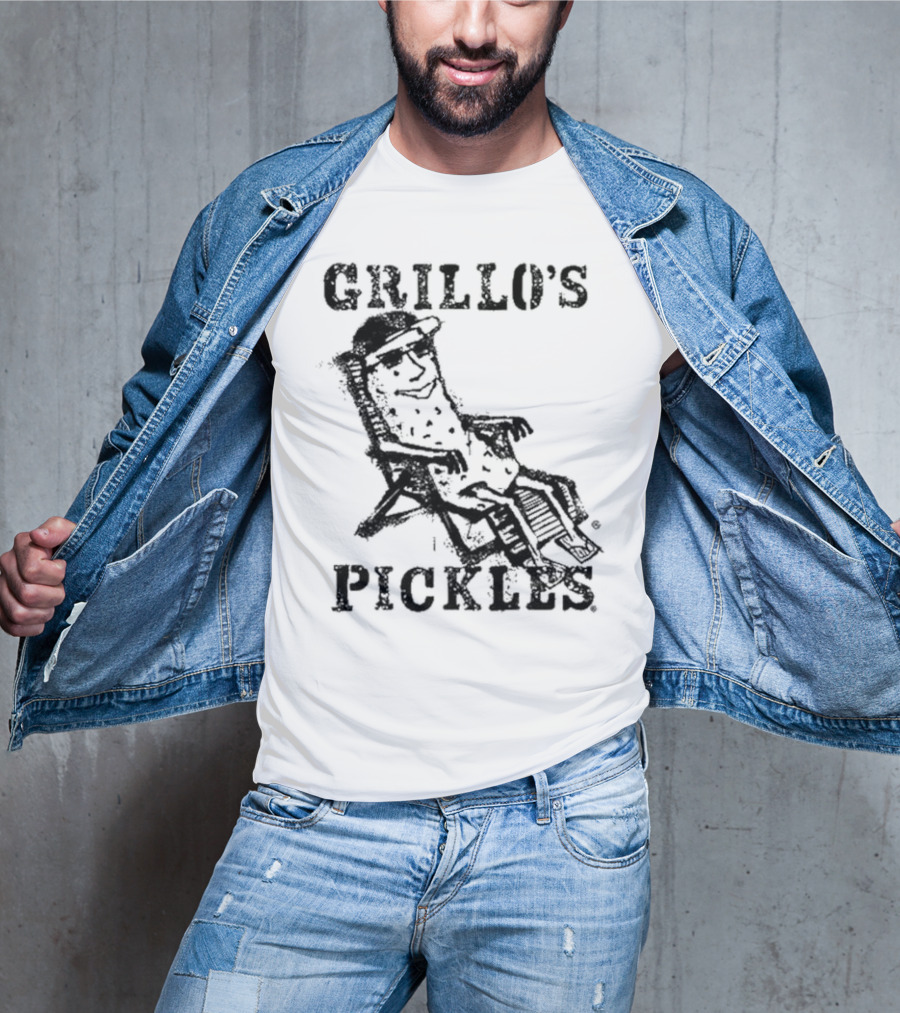 Grillo's Pickles Graffiti Pickle Image T-Shirt
