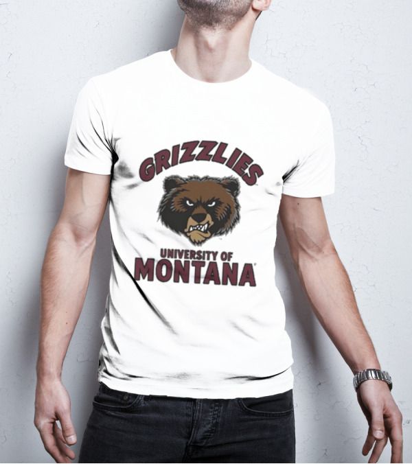 Grizzlies University Of Montana Bear Head T-Shirt