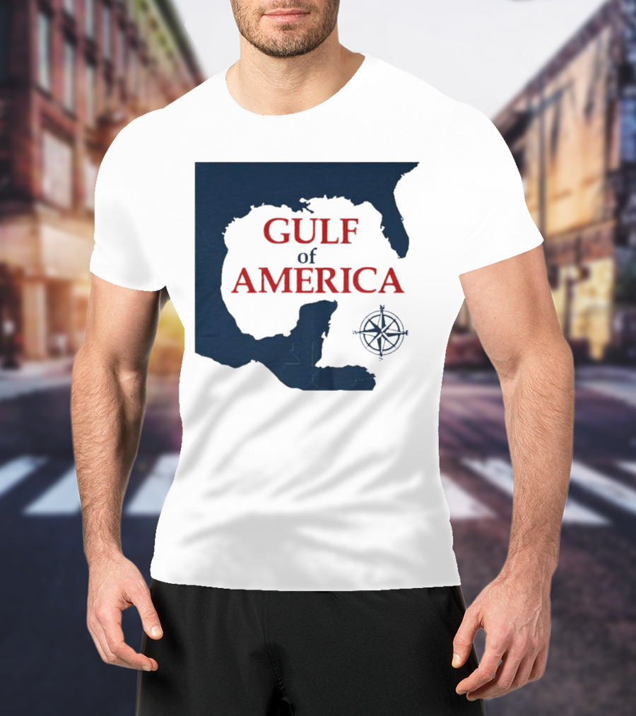 Gulf Of America Trump Map Compass Graphic T-Shirt