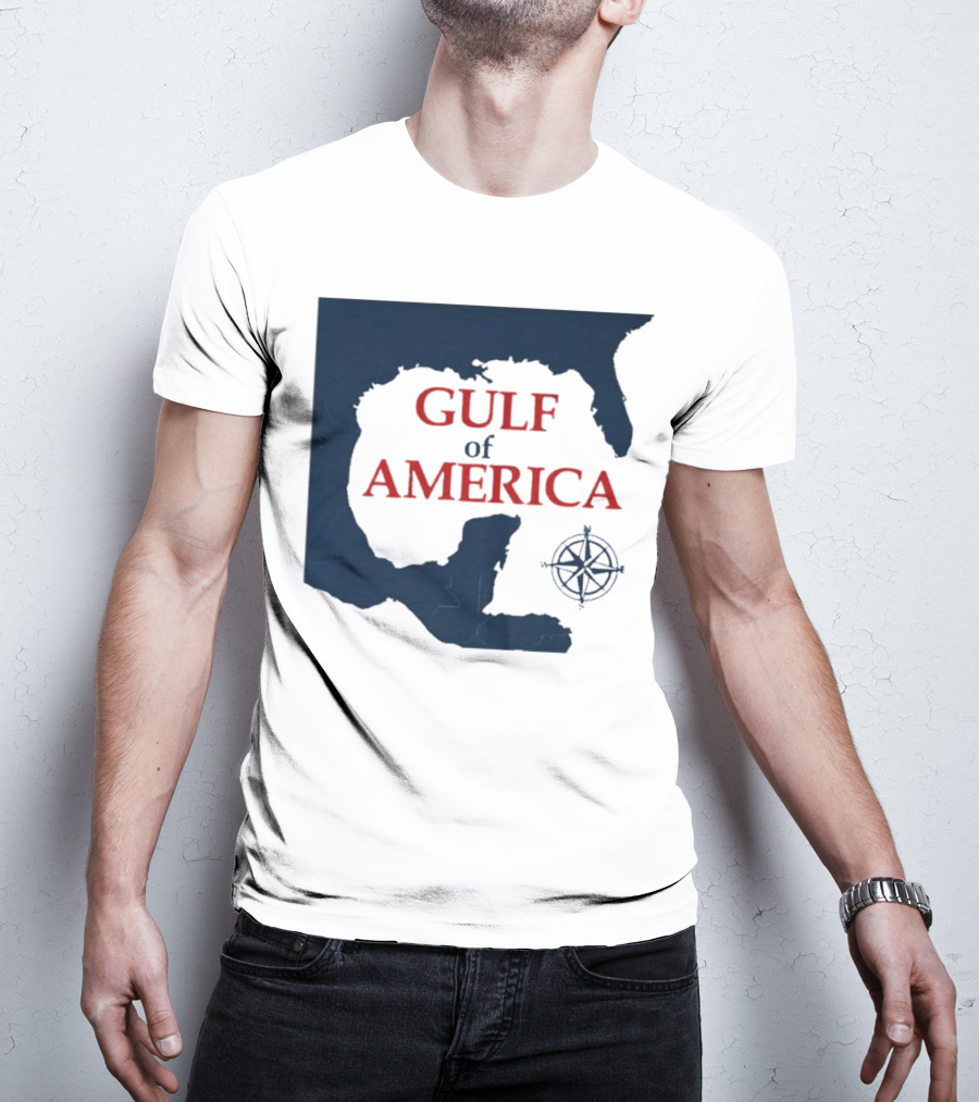 Gulf Of America Trump Map Compass Graphic T-Shirt