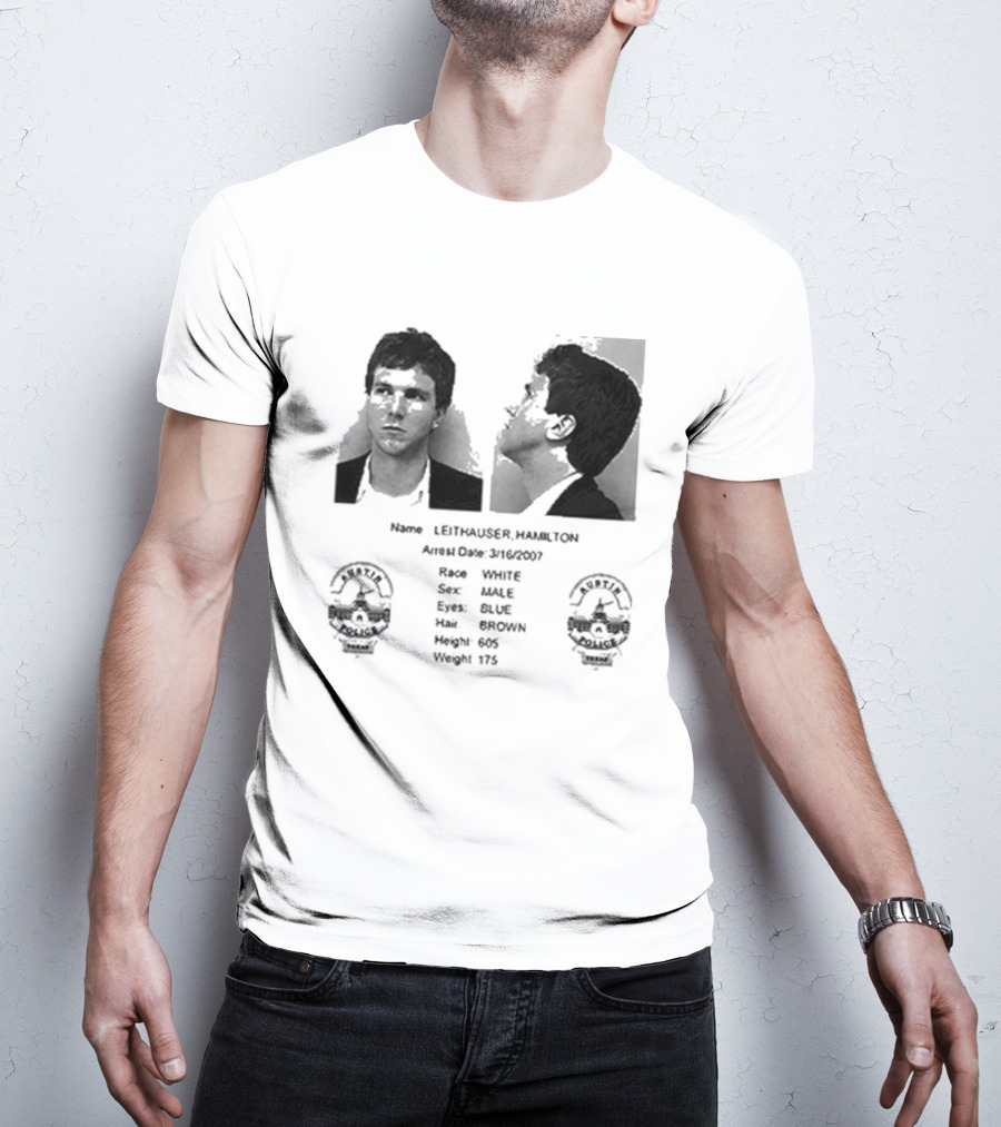 "Leithauser Hamilton Shot Los Feliz Police FBI 57484Z Height 605 Weight 175" T-Shirt