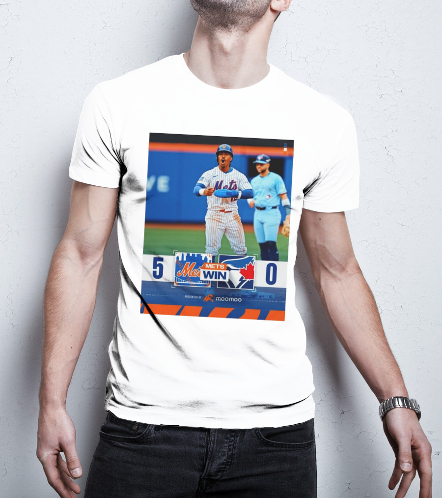 New York Mets Win 5-0 Toronto Blue Jays April 4 2025 T-Shirt
