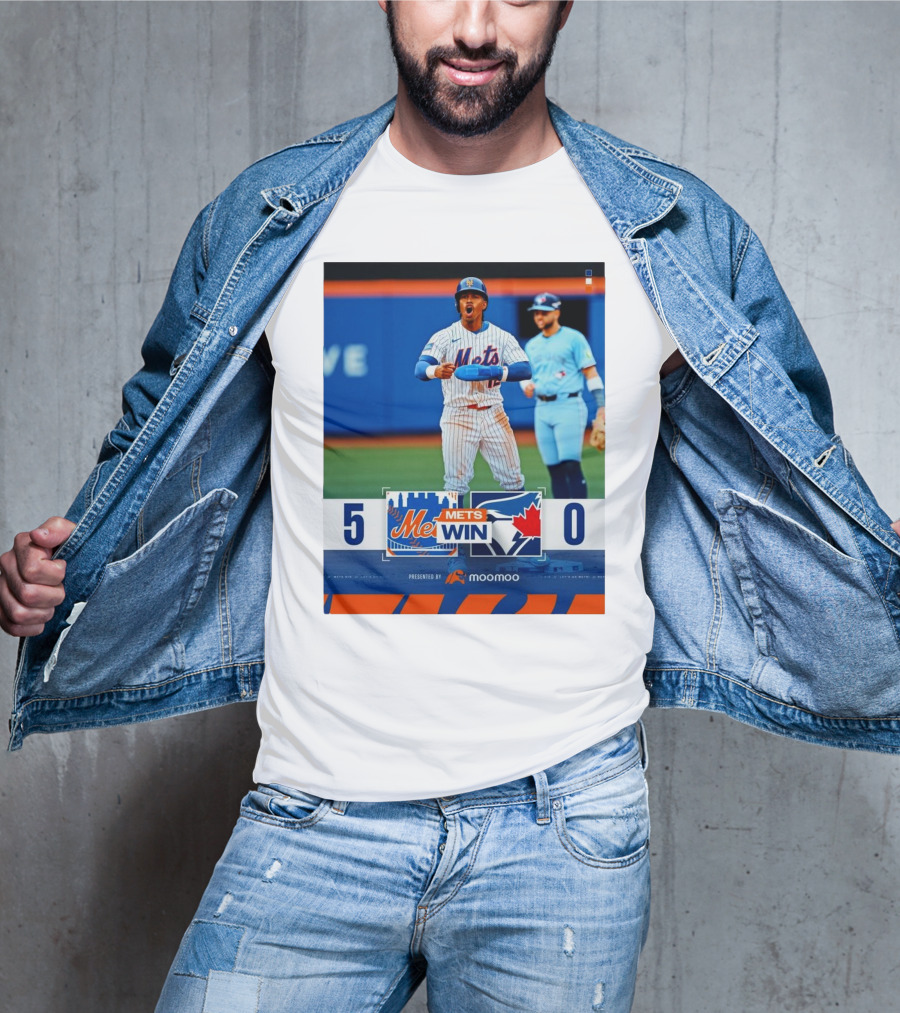 New York Mets Win 5-0 Toronto Blue Jays April 4 2025 T-Shirt