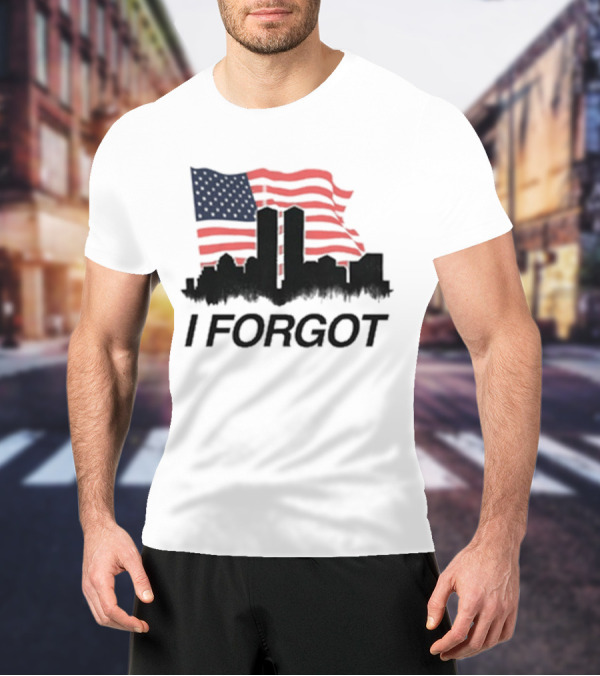 Flag I Forgot Red White Blue Building Shadows T-Shirt