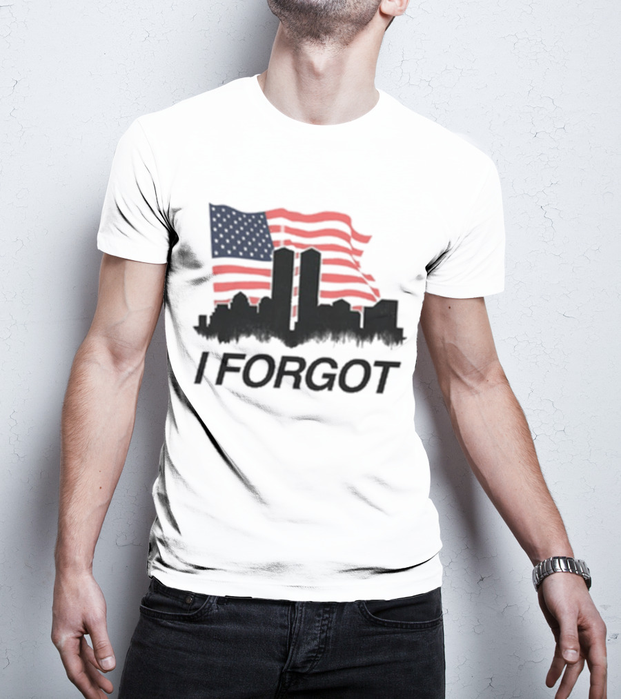 Flag I Forgot Red White Blue Building Shadows T-Shirt