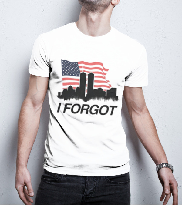 Flag I Forgot Red White Blue Building Shadows T-Shirt