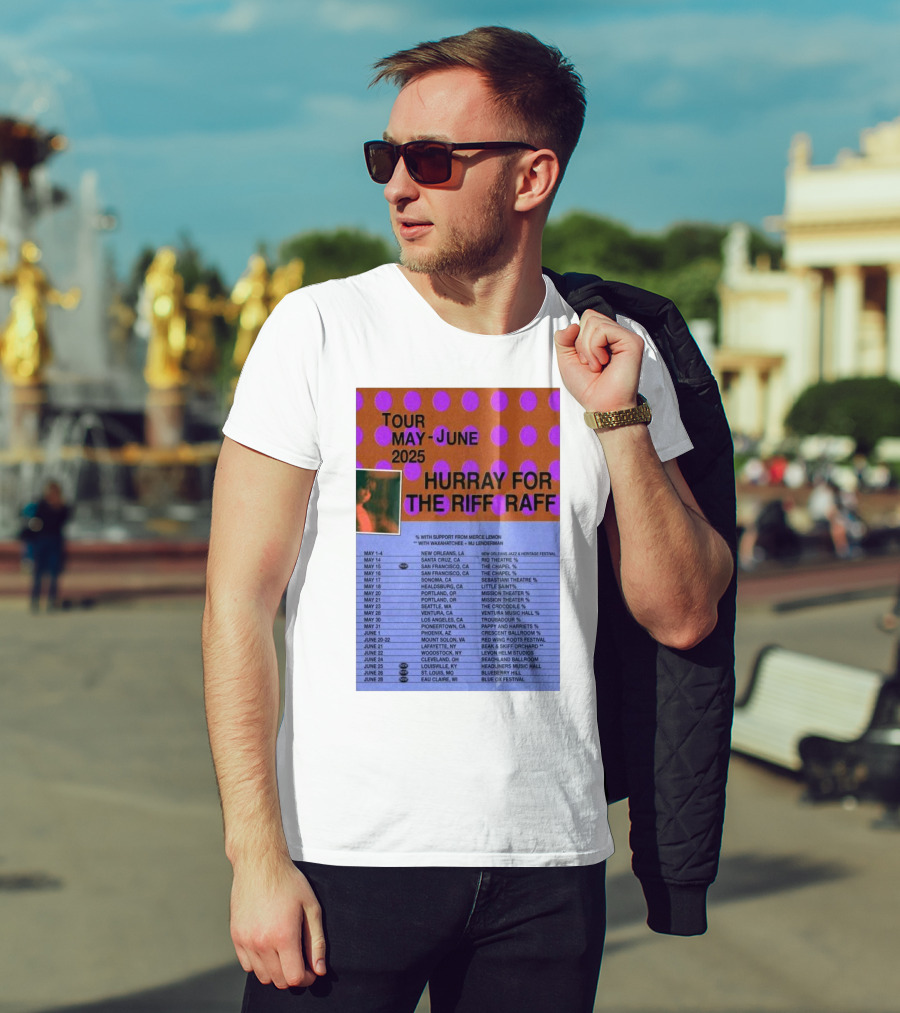 Hurray For The Riff Raff Tour May-June 2025 San Francisco The Chapel Event With Support From Merce Lemon T-Shirt