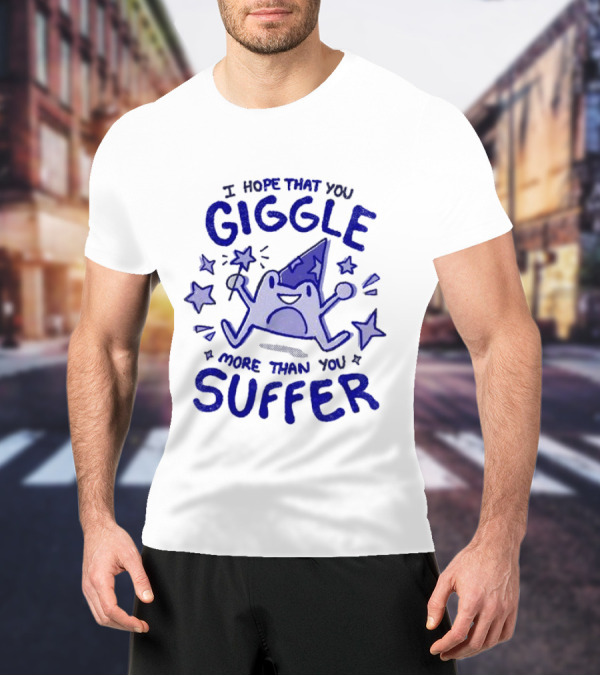 I Hope That You Giggle More Than You Suffer Comical Wizard Starry Whimsy T-Shirt