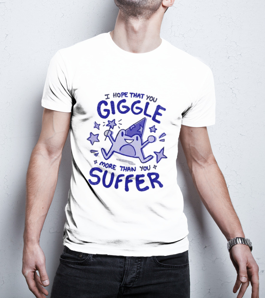 I Hope That You Giggle More Than You Suffer Comical Wizard Starry Whimsy T-Shirt