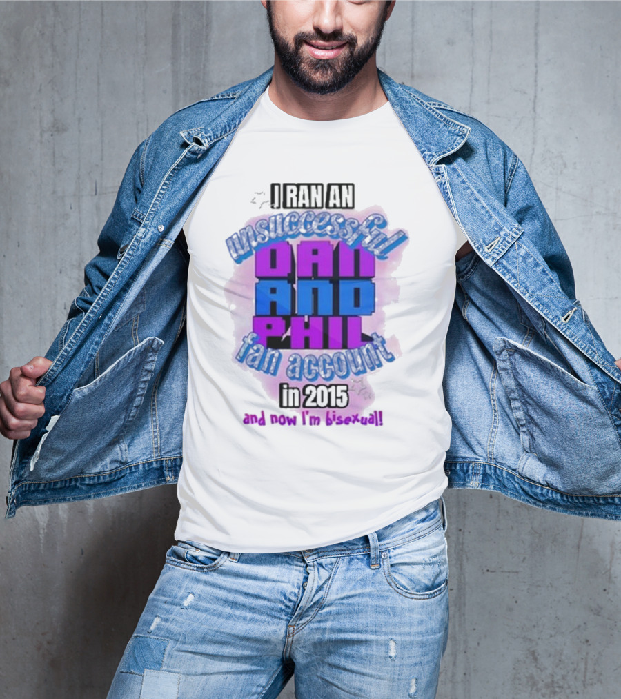 Dan And Phil Unsuccessful Fan Account 2023 Bisexual Highlight T-Shirt