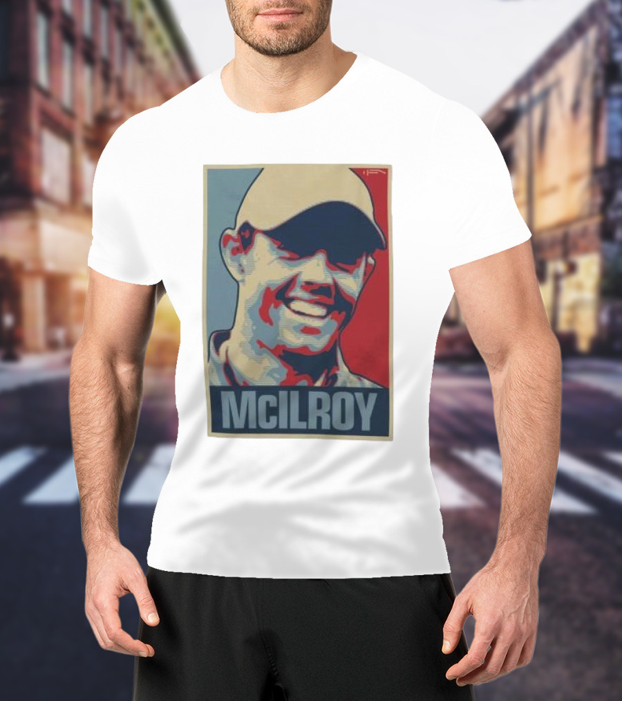 Ireland Rory McIlroy Masters Tournament Vintage Iconic Golf Portrait T-Shirt