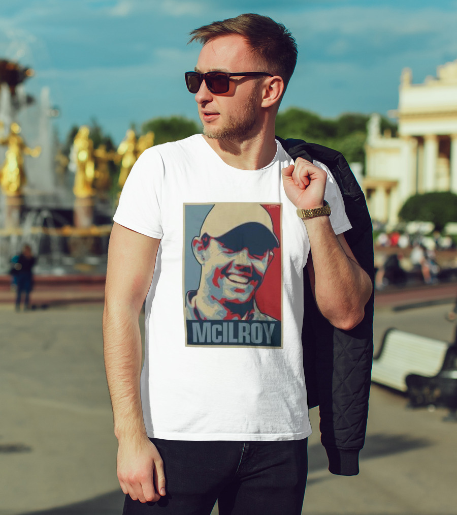 Ireland Rory McIlroy Masters Tournament Vintage Iconic Golf Portrait T-Shirt