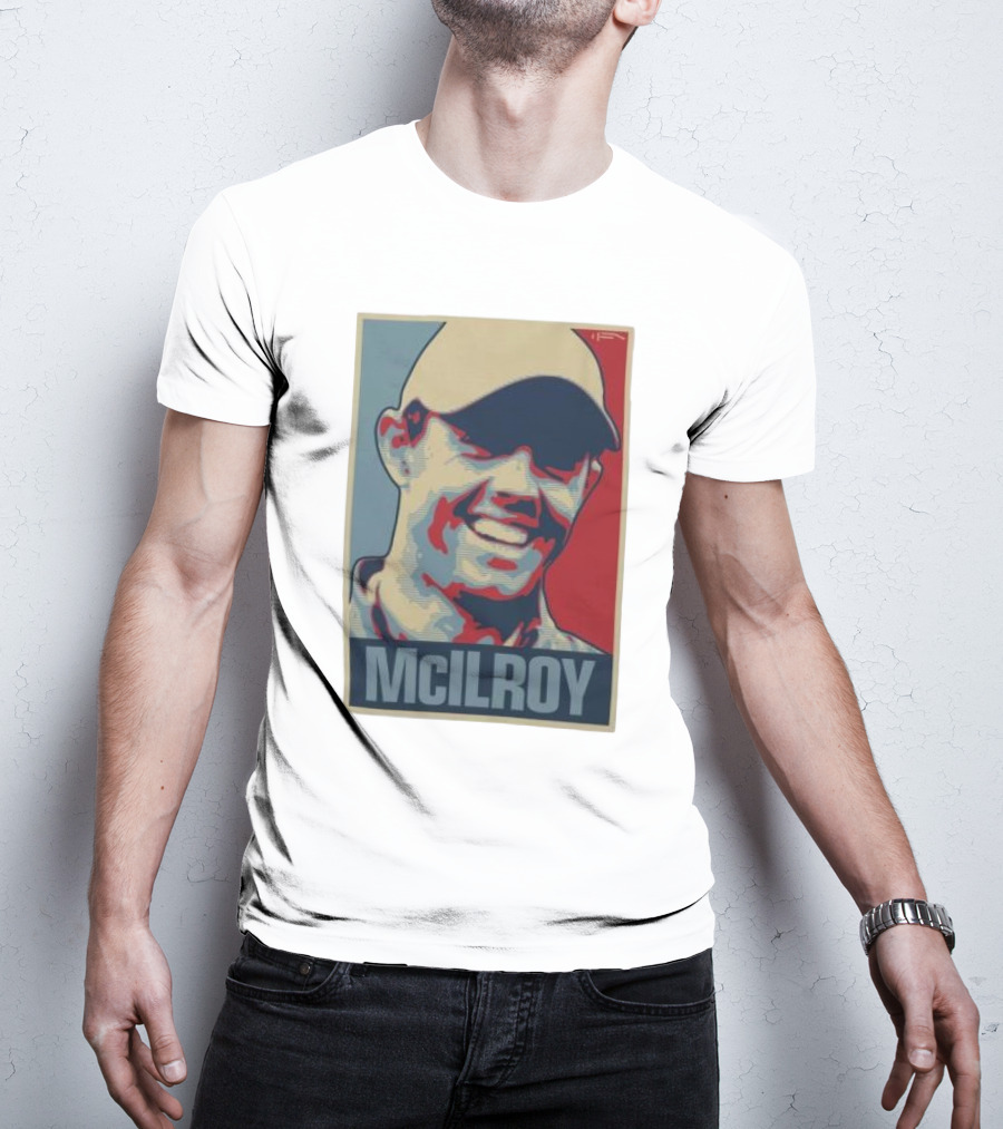 Ireland Rory McIlroy Masters Tournament Vintage Iconic Golf Portrait T-Shirt
