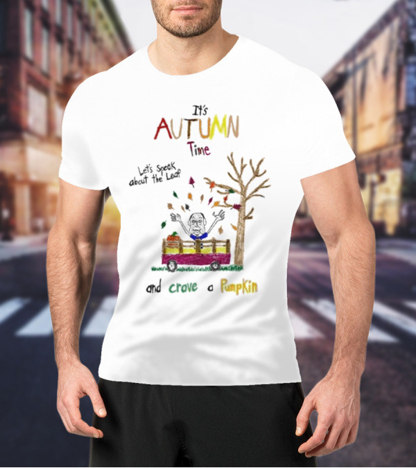 Autumn Time Leaves Falling Tree Carve Pumpkin Truck T-Shirt