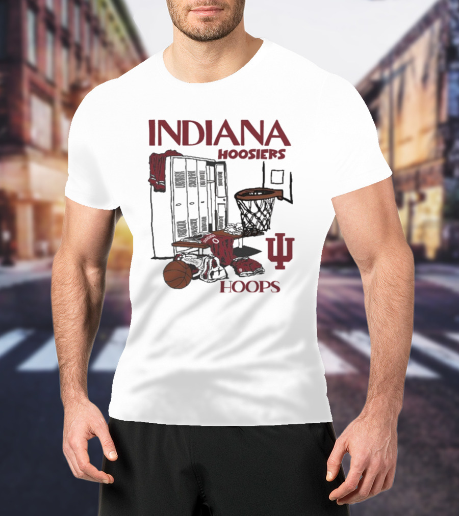 Indiana Hoosiers Basketball Locker Room Hoops NYC T-Shirt