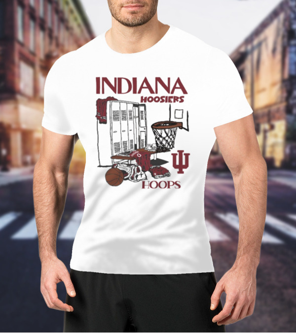 Indiana Hoosiers Basketball Locker Room Hoops NYC T-Shirt