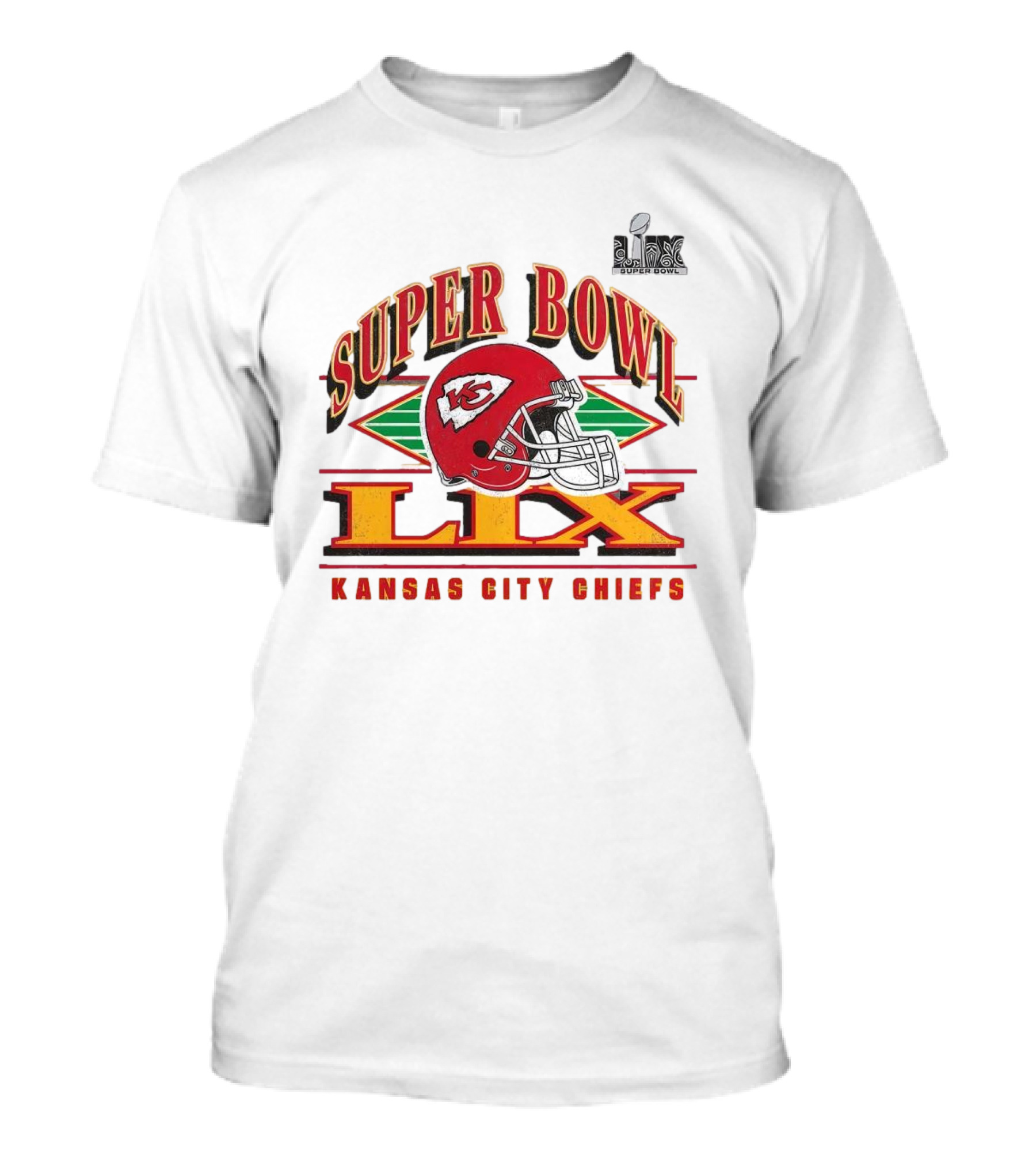Super Bowl LIX Kansas City Chiefs Helmet Vintage T-Shirt